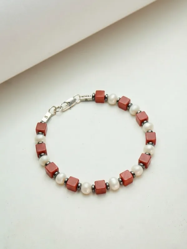 Red_White_Natural_Coral_Pearl_Stone_Bracelet_For_Unisex