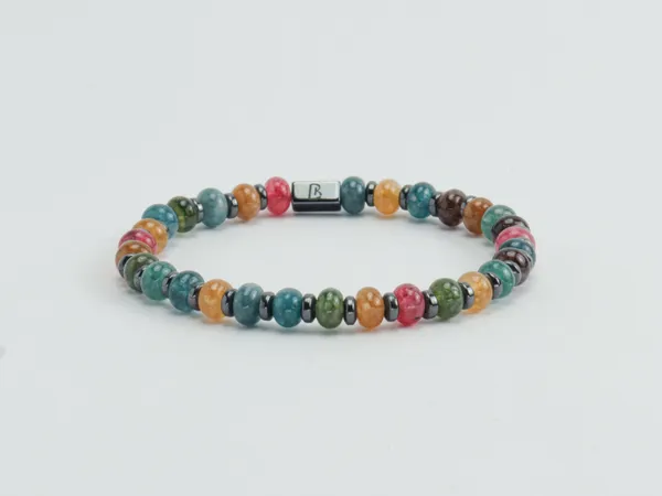 Multicolor_Natural_Agate_Stone_Beaded_Bracelet_For_Unisex
