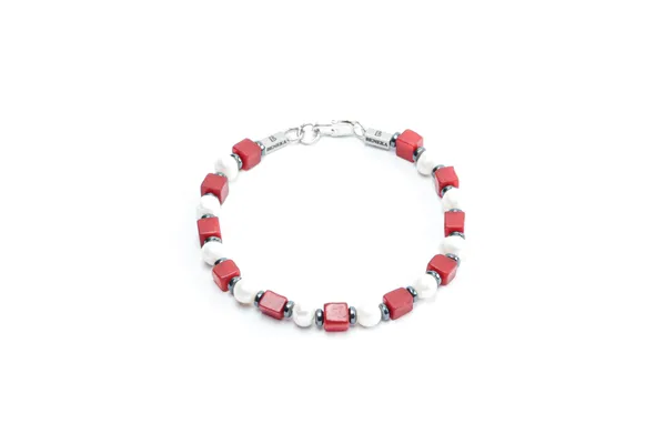 Red_White_Natural_Coral_Pearl_Stone_Bracelet_For_Unisex