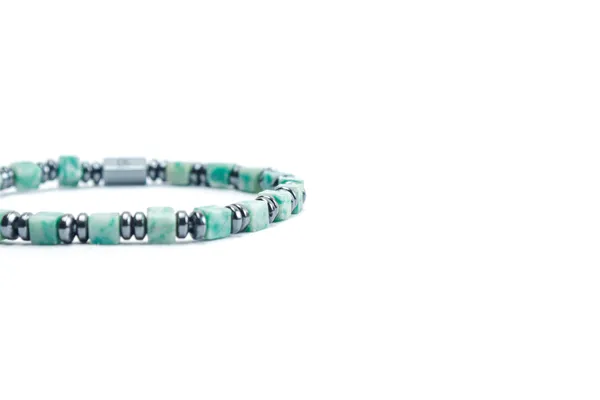 Green_Natural_Stone_Cube-Cut_Aventurine_Bracelet_For_Unisex