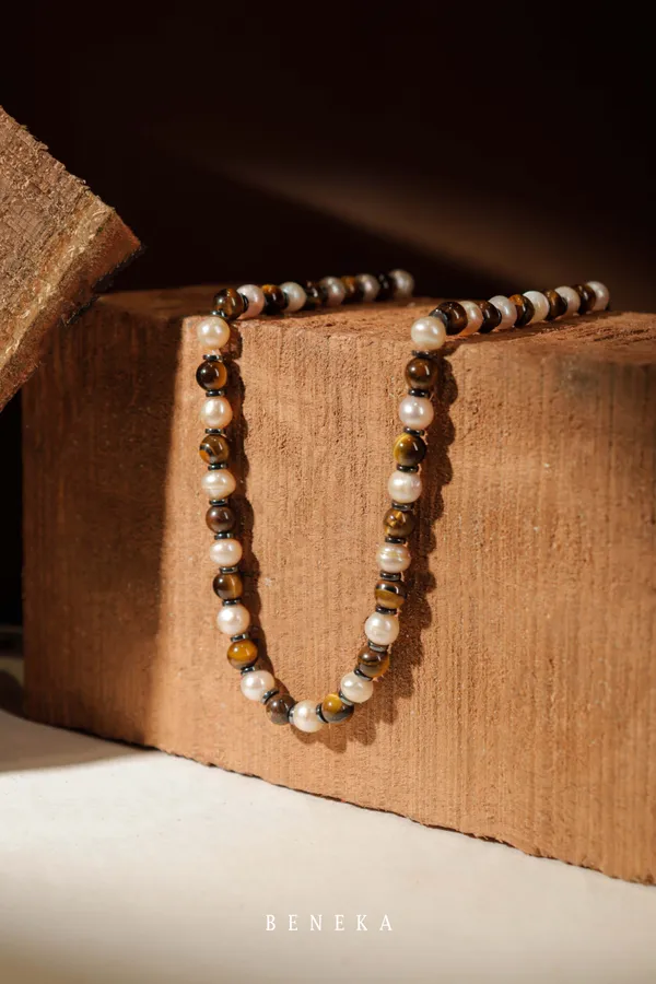 Brown_Tiger_Eye_Sea_Pearl_Natural_Stone_Clasp_Necklace_For_Unisex