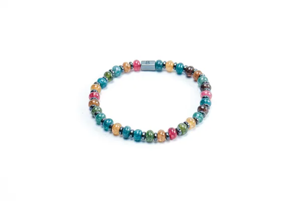 Multicolor_Natural_Agate_Stone_Beaded_Bracelet_For_Unisex