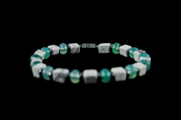 White_And_Green_Howlite_Jade_Natural_Stone_Bracelet_For_Unisex