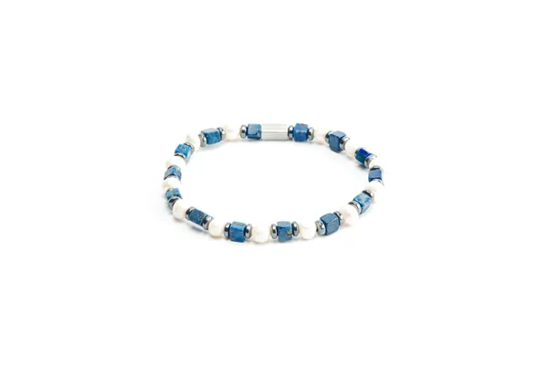 Blue_White_Lapis_Lazuli_Sea_Pearl_Natural_Stone_Bracelet_For_Unisex