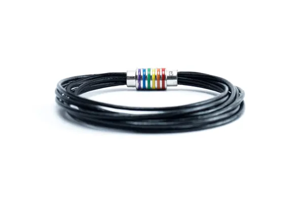 Black_Leather_Multi-Strand_Bracelet_For_Unisex