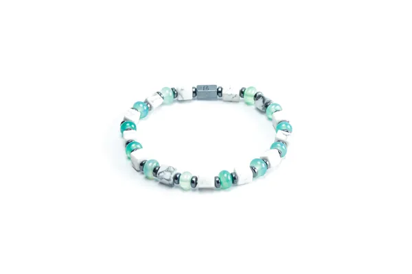White_And_Green_Howlite_Jade_Natural_Stone_Bracelet_For_Unisex