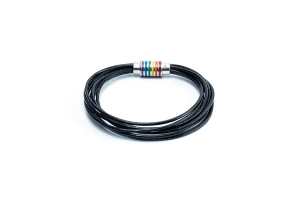 Black_Leather_Multi-Strand_Bracelet_For_Unisex