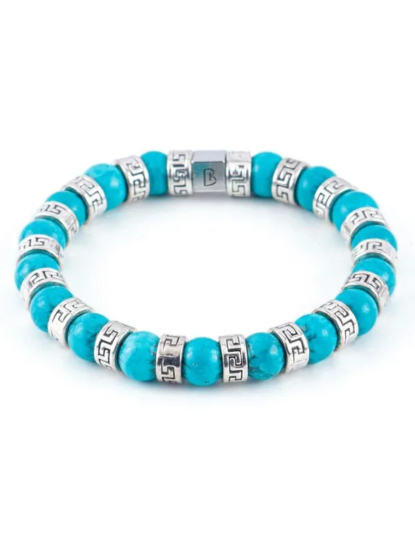 Turquoise_Natural_Stone_Lobster_Clasp_Bracelet_For_Unisex