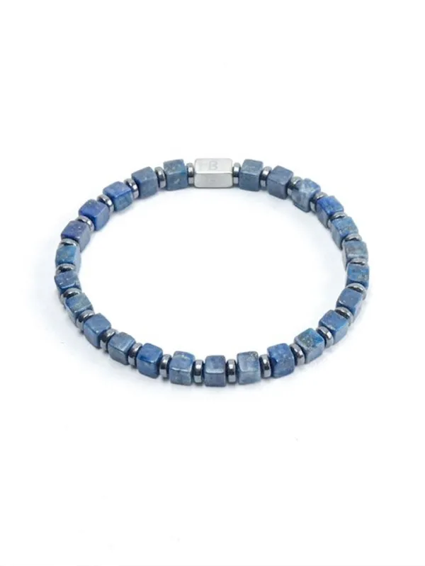 Blue_Lapis_Lazuli_Cube_Cut_Natural_Stone_Bracelet_For_Unisex