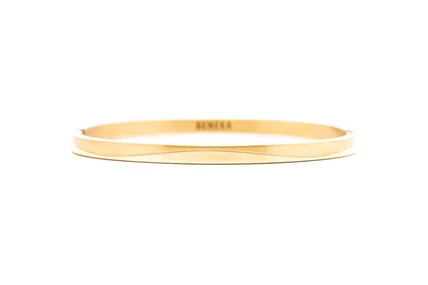 Gold_Brass_Sculpted_Curve_Snap-Lock_Bangle_For_Unisex