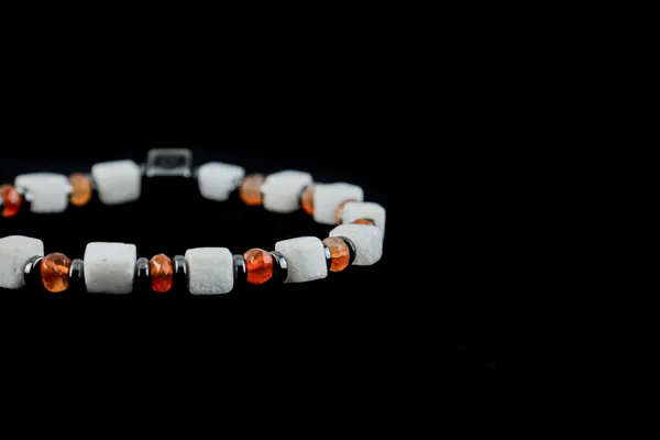 Brown_And_Green_Natural_Gomed_Stone_Slip-On_Bracelet_For_Unisex