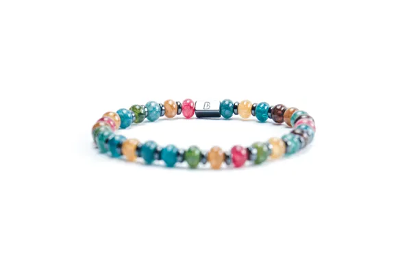 Multicolor_Natural_Agate_Stone_Beaded_Bracelet_For_Unisex