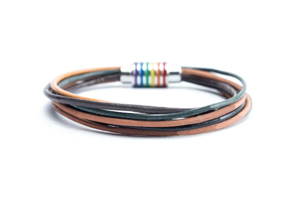 Multicolour_Leather_Magnetic_Clasp_Bracelet_For_Unisex