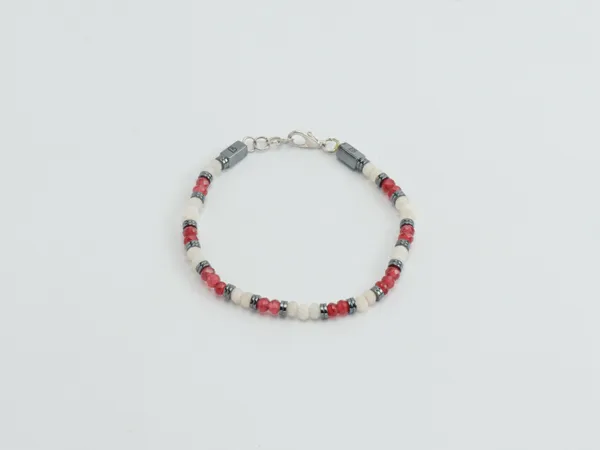 Pink_And_White_Quartz_Faceted_Natural_Stone_Bracelet_For_Unisex