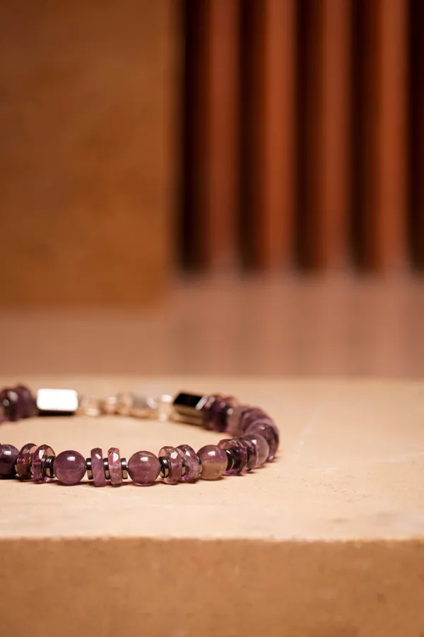 Purple_Multi-Shape_Natural_Amethyst_Clasp_Bracelet_For_Unisex