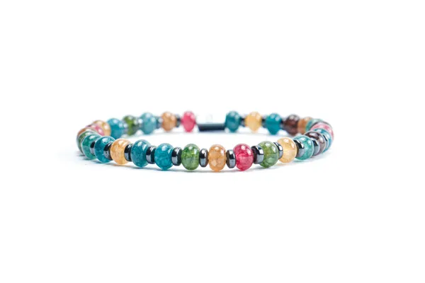 Multicolor_Natural_Agate_Stone_Beaded_Bracelet_For_Unisex