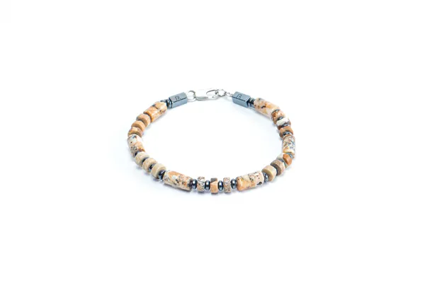 Brown_Landscape_Jasper_Natural_Stone_Clasp_Bracelet_For_Unisex