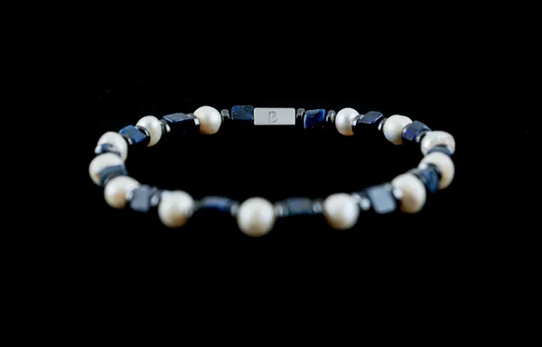 Blue_White_Lapis_Lazuli_Sea_Pearl_Natural_Stone_Bracelet_For_Unisex