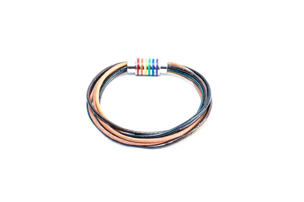 Multicolour_Leather_Magnetic_Clasp_Bracelet_For_Unisex