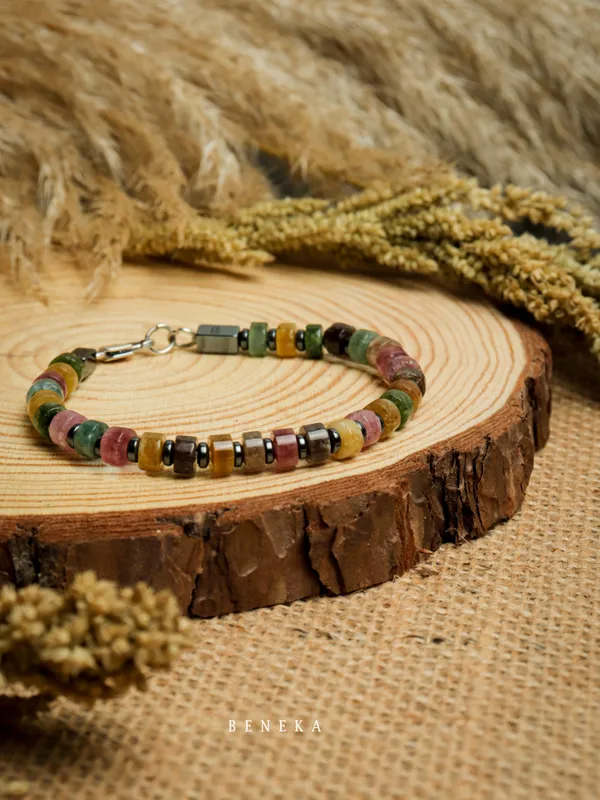 Multicolour_Santa_Maria_Rainbow_Natural_Stone_Bracelet_For_Unisex