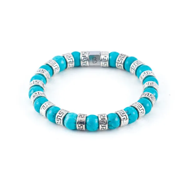 Turquoise_Natural_Stone_Lobster_Clasp_Bracelet_For_Unisex
