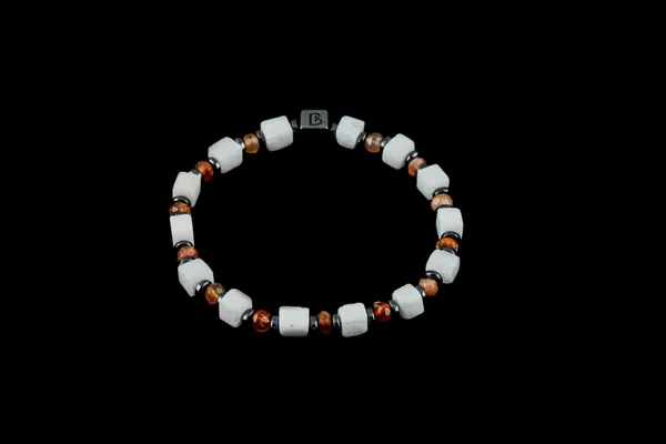 Brown_And_Green_Natural_Gomed_Stone_Slip-On_Bracelet_For_Unisex