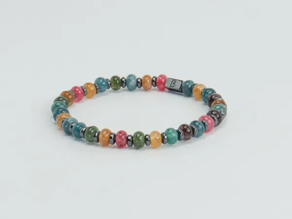 Multicolor_Natural_Agate_Stone_Beaded_Bracelet_For_Unisex