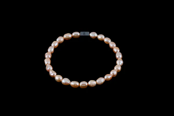 Peach_Sea_Pearl_Clasp_Bracelet_For_Unisex