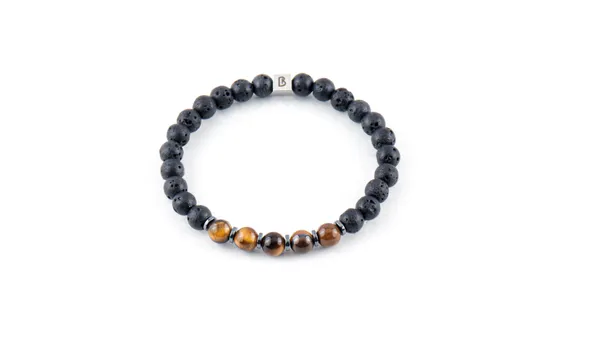 Black_Tiger_Eye_Lava_Natural_Stone_Slip-On_Bracelet_For_Unisex