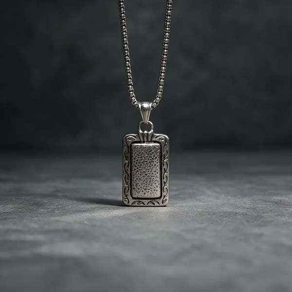 Black_Stainless_Steel_Engraved_Medallion_Box_Chain_Necklace_For_Unisex