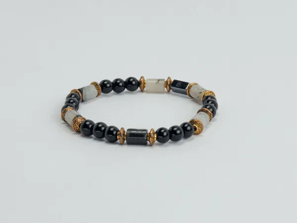 Multicolor_Rainbow_Moonstone_Black_Onyx_Stone_Bracelet_For_Unisex