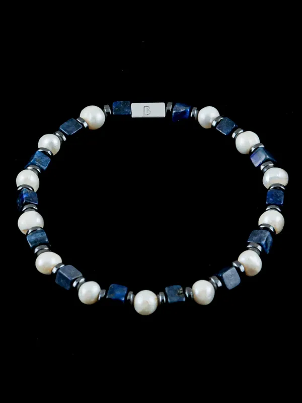 Blue_White_Lapis_Lazuli_Sea_Pearl_Natural_Stone_Bracelet_For_Unisex