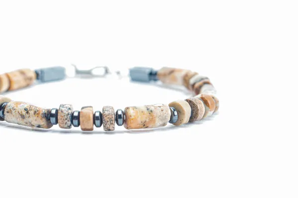 Brown_Landscape_Jasper_Natural_Stone_Clasp_Bracelet_For_Unisex
