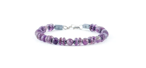 Purple_Multi-Shape_Natural_Amethyst_Clasp_Bracelet_For_Unisex