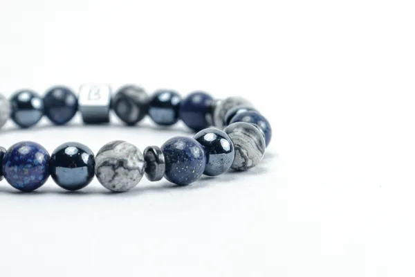 Grey_Blue_Lapis_Lazuli_Grey_Jasper_Natural_Stone_Bracelet_For_Unisex