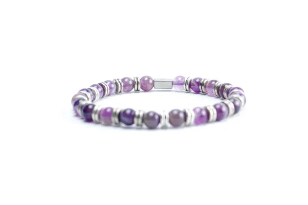 Purple_Natural_Amethyst_Stone_Slip-On_Bracelet_For_Unisex
