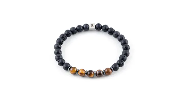 Black_Tiger_Eye_Lava_Natural_Stone_Slip-On_Bracelet_For_Unisex
