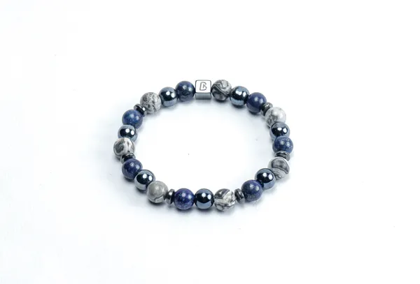 Grey_Blue_Lapis_Lazuli_Grey_Jasper_Natural_Stone_Bracelet_For_Unisex