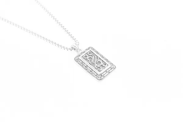 Silver_Stainless_Steel_Engraved_Pendant_Box_Chain_Necklace_For_Unisex