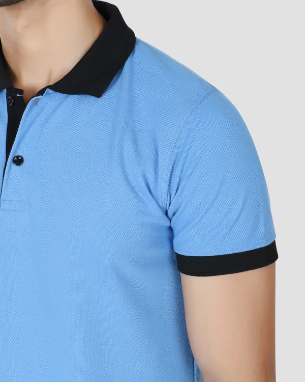 Blue_Textured_Regular_Fit_Polo_T-Shirt_For_Men