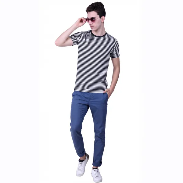 Black_And_White_Striped_Crew_Neck_T-Shirt_For_Men