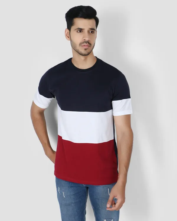 Navy_Colorblock_Regular_Fit_T-Shirt_For_Men