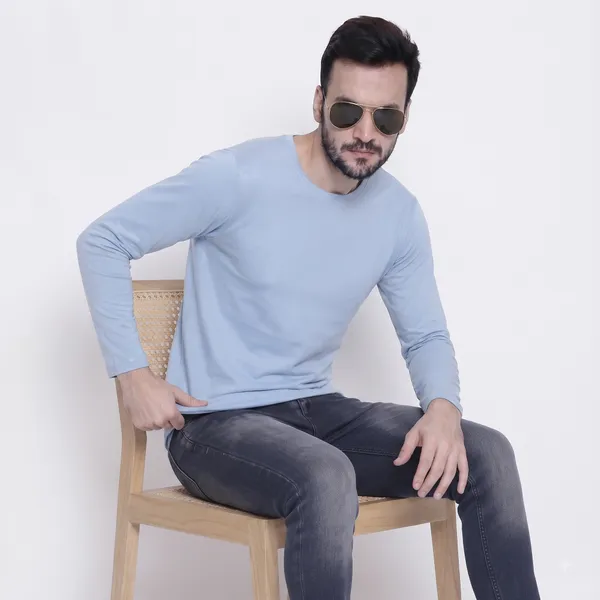 Light_Blue_Regular_Fit_Full_Sleeve_T-Shirt_For_Men