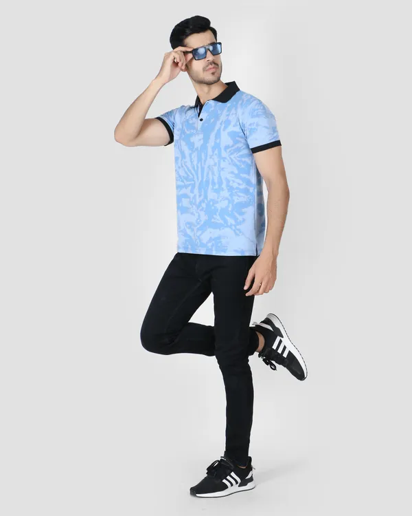 Light_Blue_Printed_Polo_T-Shirt_For_Men
