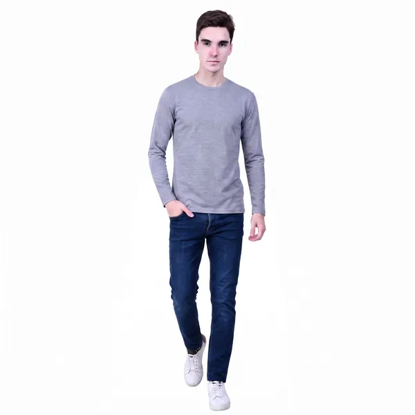 Grey_Regular_Fit_Full_Sleeve_T-Shirt_For_Men