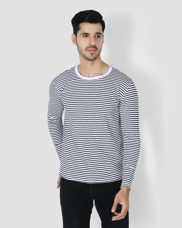 White_And_Black_Striped_Full_Sleeve_T-Shirt_For_Men