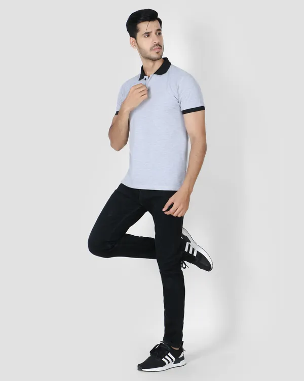 Light_Grey_Textured_Regular_Fit_Polo_T-Shirt_For_Men