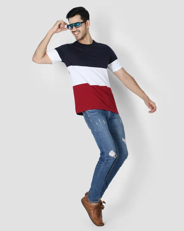 Navy_Colorblock_Regular_Fit_T-Shirt_For_Men