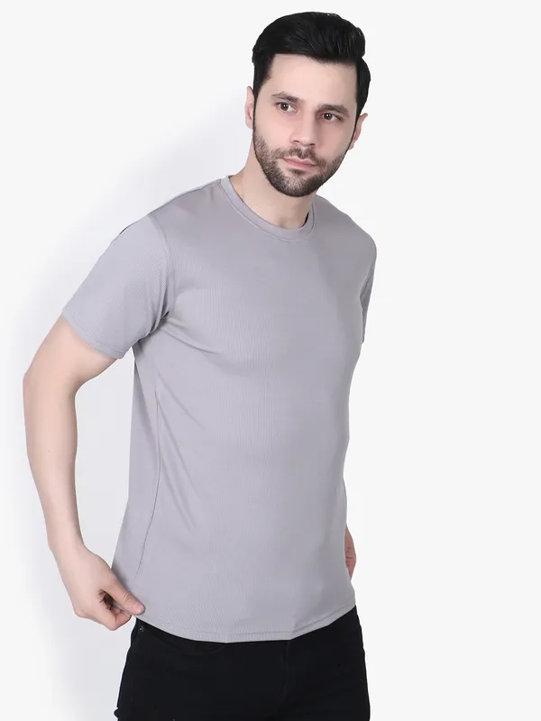 Grey_Ribbed_Regular_Fit_T-Shirt_For_Men