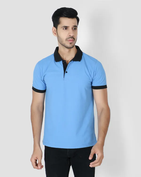Blue_Textured_Regular_Fit_Polo_T-Shirt_For_Men